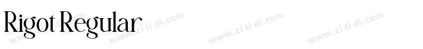 Rigot Regular字体转换